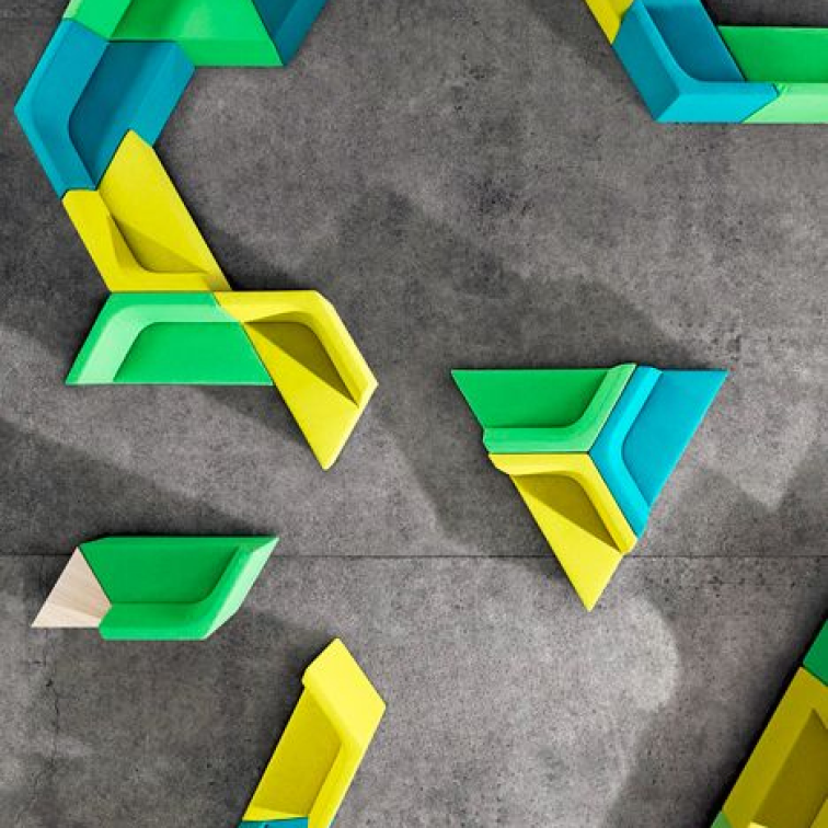 Mood board tile — explosion of color